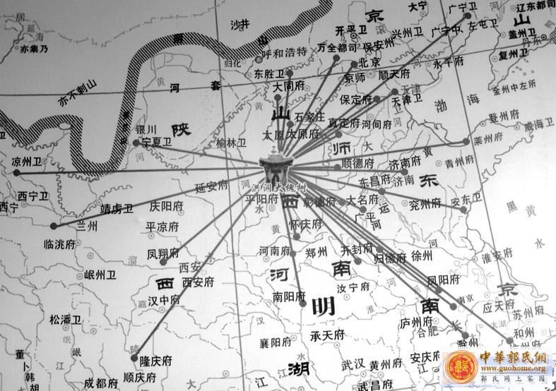 明朝洪洞大槐树移民姓氏近千个，移民分布共18个省(市)600余县(市)。其中：河南106县(市)，北京、天津、河北 ...