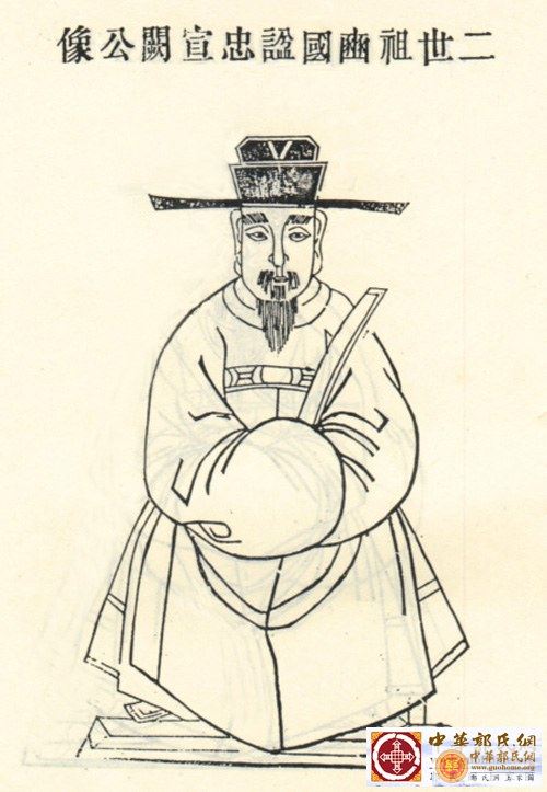 余阙像《甘肃武威余氏宗谱》