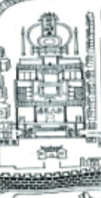 墓庐的原始图，可以看到原有的规模，有华表！墓庐钱还有一个大门和照壁